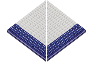 Pahlı Pötigen Merdiven Kaymazı Sırsız Kobalt Mavisi Dış Köşe 122x122x8 mm