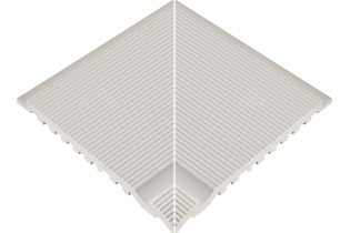 Çizgili Sırsız İç Köşe Profilli Tutamak 245x245x20 mm