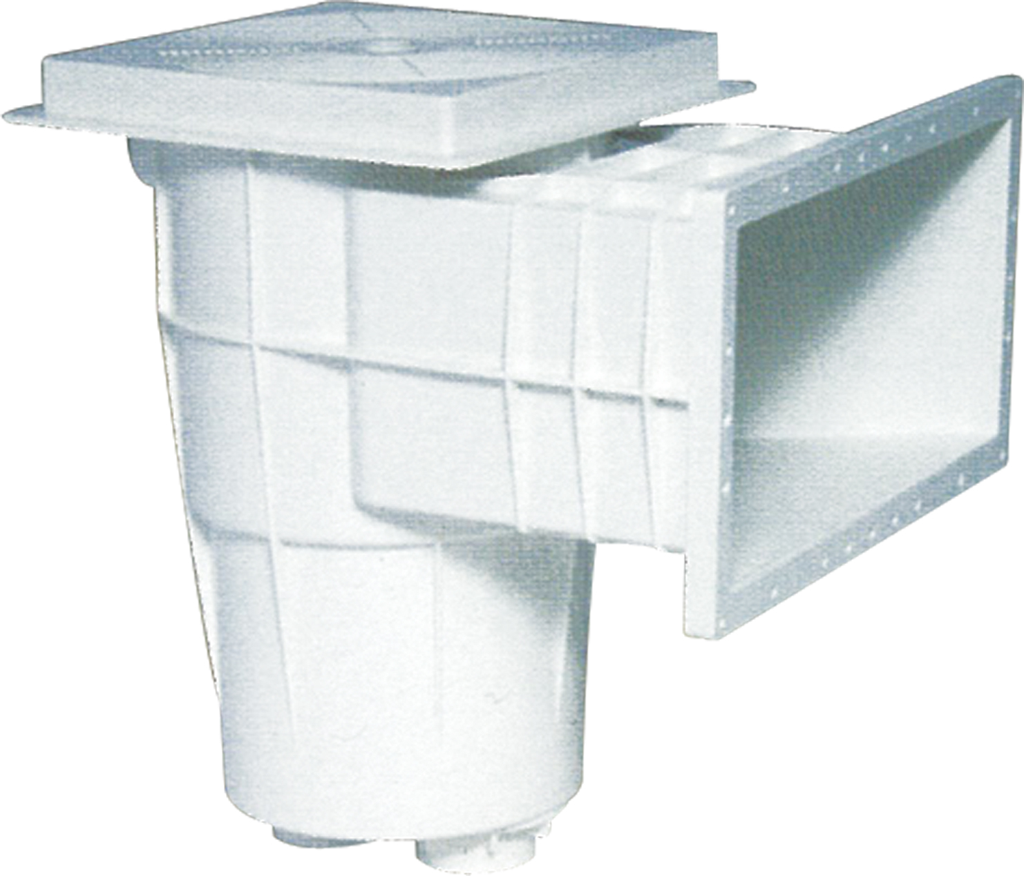 Standart Ağızlı Lineer Havuzlar İçin Kare Kapak Skimmer Yüzer Kapaklı-Sarı Vida Yuvalı