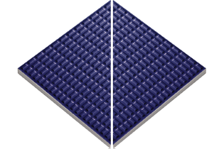 Pötigen Kobalt Mavisi Köşe Kaymaz 122x122x8 mm