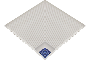 Çizgili Kobalt Mavisi İç Köşe Profilli Tutamak 245x245x20 mm