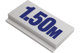 Pötigen Derinlik Yazılı Sırsız Profilli Kaymaz 245x245x20 mm 1.50 m