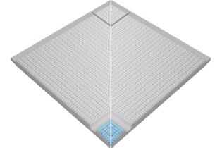 Pötigen Havuz Mavisi İç Köşe Profilli Tutamak 295x245x20 mm