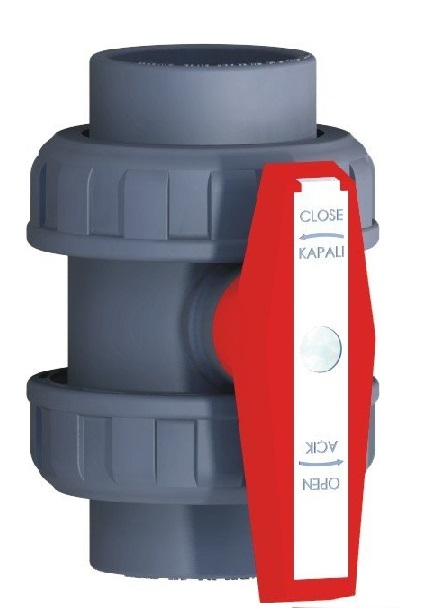 Ede Tipi Yapıştırma Küresel Su Vanaları (U-PVC)