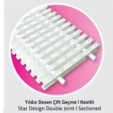 25 cm Yıldız Desen Çift Geçme